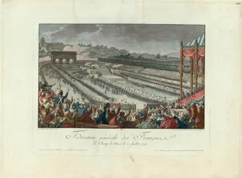 A Szövetség Fesztiválja Champ de Mars-ban 1790. július 14-én.
