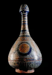 Iszlám művészet. Terrakotta palack. Mázas, 16. század. Róma, Museo Nazionale d