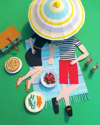 Piknik a parkban, 2016 (papír)
