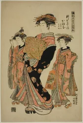 Kaoru, a Shin-Kanaya, a "Modells for Fashion: New Designs olyan friss, mint a fiatal levelek (Hinagata wakana no hatsu moyo)" sorozatból.