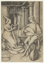 Lantos és hárfás, a Scenes of Daily Life,.n.d.