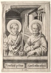 A tizenkét apostol: Szent Simon (?) és Szent Máté