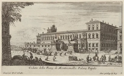 Kilátás a Piazza di Montecavallo-ra