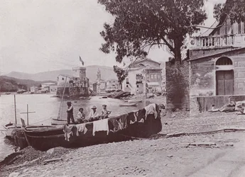 Olaszország: Rapallo, a kikötő (f/w fotó)