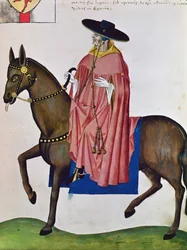 Egy püspök, a Codex Capodilistából (vellum)