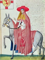 Egy püspök, a Codex Capodilistából (vellum)