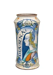 In Deruta Maiolica "Bella Donna" Albarello, 1510-20 körül