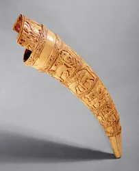 Egy olifánt, a Salernói Műhely Szent Sernin kincséből (lásd még: 166371)