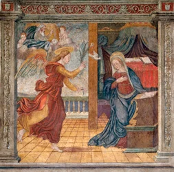 Névtelen freskó a 15. század végén Camerino, Monastero di Santa Chiara