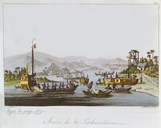 Csónakok Cochin Kínában, kb. 1820-25