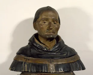 Szent Antal (1389-1459) mellszobra (festett fa)