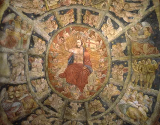 Philippa Mareri szentélyének mennyezete, Borgo San Pietro, Olaszország