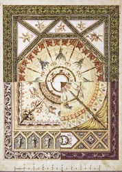 Terv egy alternatív neoklasszikus mennyezethez, 1790 körül (akvarell, tollal és tintával, papírra)