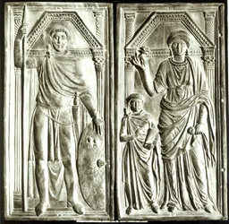 Stilichot (kb. 365-408), Serénát és Euchariust ábrázoló diptichon