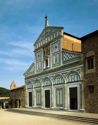 A San Miniato al Monte templom homlokzata (fotó)