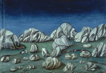 Fol.120r A világvége és az utolsó ítélet: megnyílik a Föld (vellum)