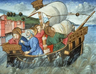 Fol.49v Vihar a Tibériai-tengerben (vellum)