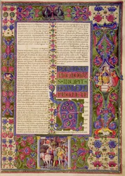Fol.78r Dániel próféta könyvének megnyitása, a Borso d