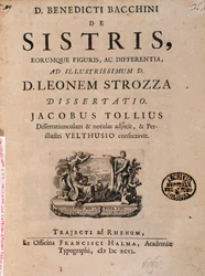 Elülső része Benedictus Bacchinius "De sitri" című művéből