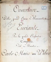 Frontkép Carl von Weber „Euryanthe” című operájából (litó)