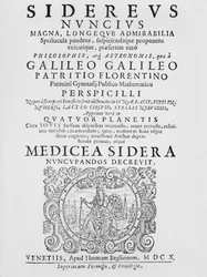 Galileo Galilei frontképe Sidereus Nunciusnak, 1610