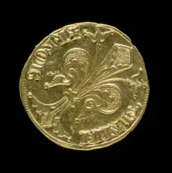 Aranyforint (előlap) liliommal, firenzei, 1252