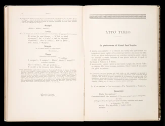 Librettó: Tosca, Giacomo Puccini, Ricordi kiadás, Olaszország