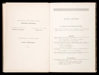Librettó: Tosca, Giacomo Puccini, Ricordi kiadás, Olaszország