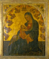 Madonna és gyermeke (olaj, panel)