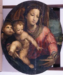 Madonna és gyermeke Keresztelő Jánossal, 1546-55 (olaj fenyőfán)