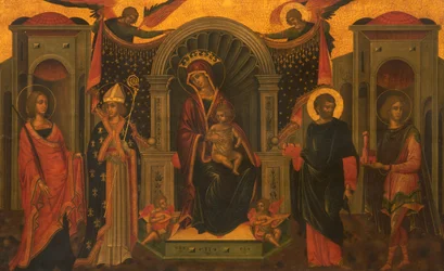 Madonna és gyermeke szentekkel, 1600 körül