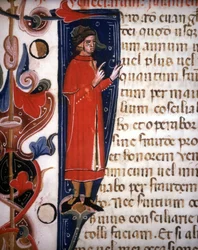 Velence tisztviselője, kézirat 1344. Biblioteca Marciana. Velence