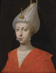 ""Roxelane szultána (Russelazie (a ruszin) vagy Hurrem (szül. Anastasia Lisovska, 1500-1558 körül) Csodálatos Szulejmán szultán feleségének portréja" (vagy I. Szulejmán)