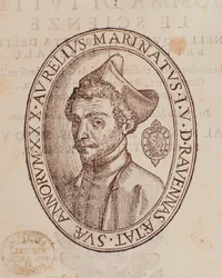Aurelio Marinati portréja. Oldal az Összes tudományból