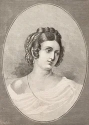 Costanza Monti (1792-1840) olasz költő portréja, Centenari metszete a L