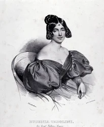 Eugenia Tadolini portréja (metszet)