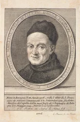Giovanni Battista Martini atya (1706-84) portréja, Faucci metszete, 1776