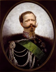Vittorio Emanuele olasz király portréja (Victor Emmanuel) (Victor-Emmanuel) (1820-1870) Névtelen festmény. 19. század Magángyűjtemény - II. Viktor Emanuel (Vittorio Emanuel II) (1820-1870) olasz király portréja. Névtelen festmény