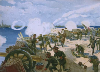 Lázadás Velencében, 1848. március, illusztráció a Risorgimento történetét bemutató albumból, amely a Talmone csokoládéhoz készült, 19. század vége