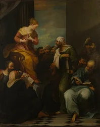 Szent Katalin vitában a bírákkal, 1650-1710 körül (olaj, vászon)
