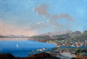 Kilátás Sorrentóra (guache)