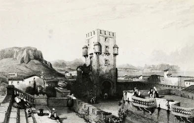 Villa Butera, Bagheria, Szicília, metszet, Olaszország