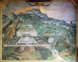 Villa Lante Bagnaiában, 1581 körül (friss)