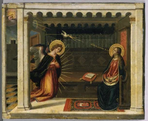 Angyali üdvözlet (tempera rézön)