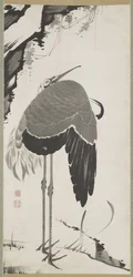 Daruk, egy pár, függő tekercs, Edo-korszak (tinta papíron)