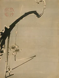 Szilvavirágok - Jakuchu, Ito (1716-1800) - 18. század - Akvarell és tus papíron - 34,8x26,2 - Suntory Művészeti Múzeum