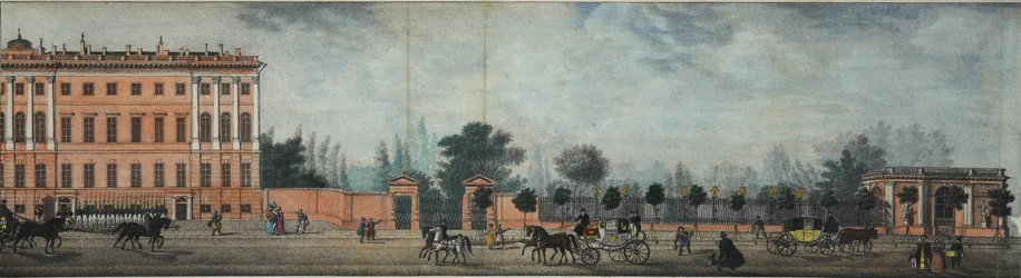 Az Anichkov-palota. A Nyevszkij sugárút panorámájából, 1830