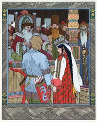 Iván cárevics, a tűzmadár és a szürke farkas, 1899 körül (kőnyomat)
