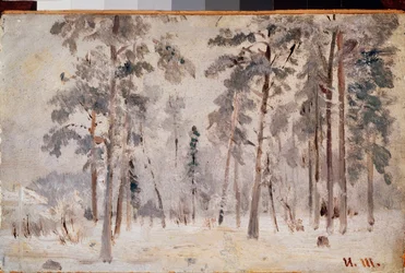 Frost (Dér) - Ivan Ivanovics Shishkin (Shishkin) (1832-1898) festménye, olaj, vászon, 1890 körül - Orosz művészet, 19. századi táj - Állami Tretyakov Galéria, Moszkva