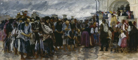 Koldusok a templomban, 1889